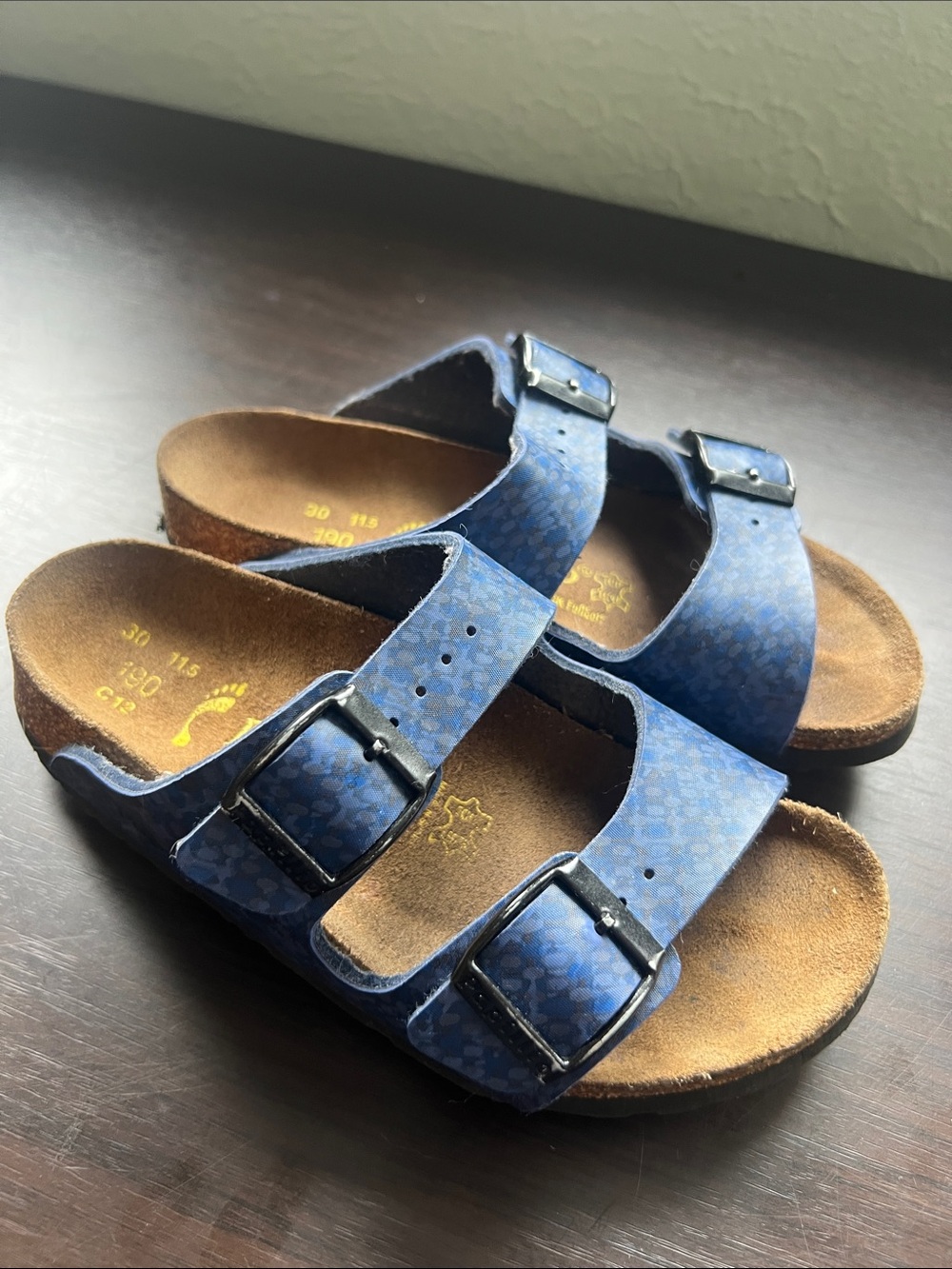 Papillio Kids Blue Double-Strap Buckle Sandals